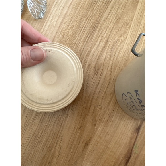Vintage Kaukauna Klub Cheese Label Crock & Lid Stoneware Wisconsin 12 oz - Picture 4 of 9